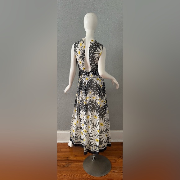 Vintage 60s 70s Mod Daisy Floral Hippie Maxi Party Dress XXS - Picture 14 of 14